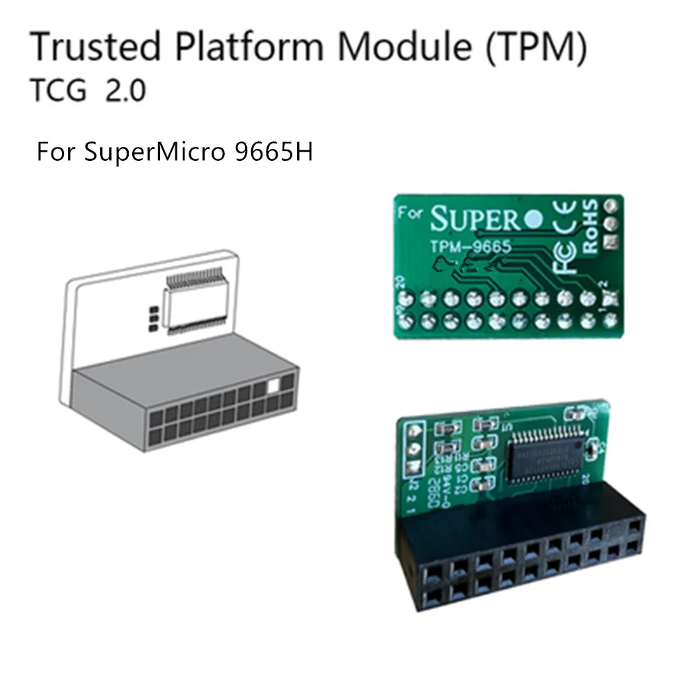 

20Pin TPM 2.0 Module Trusted Platform For SuperMicro AOM-TPM-9665H TCG 2.0