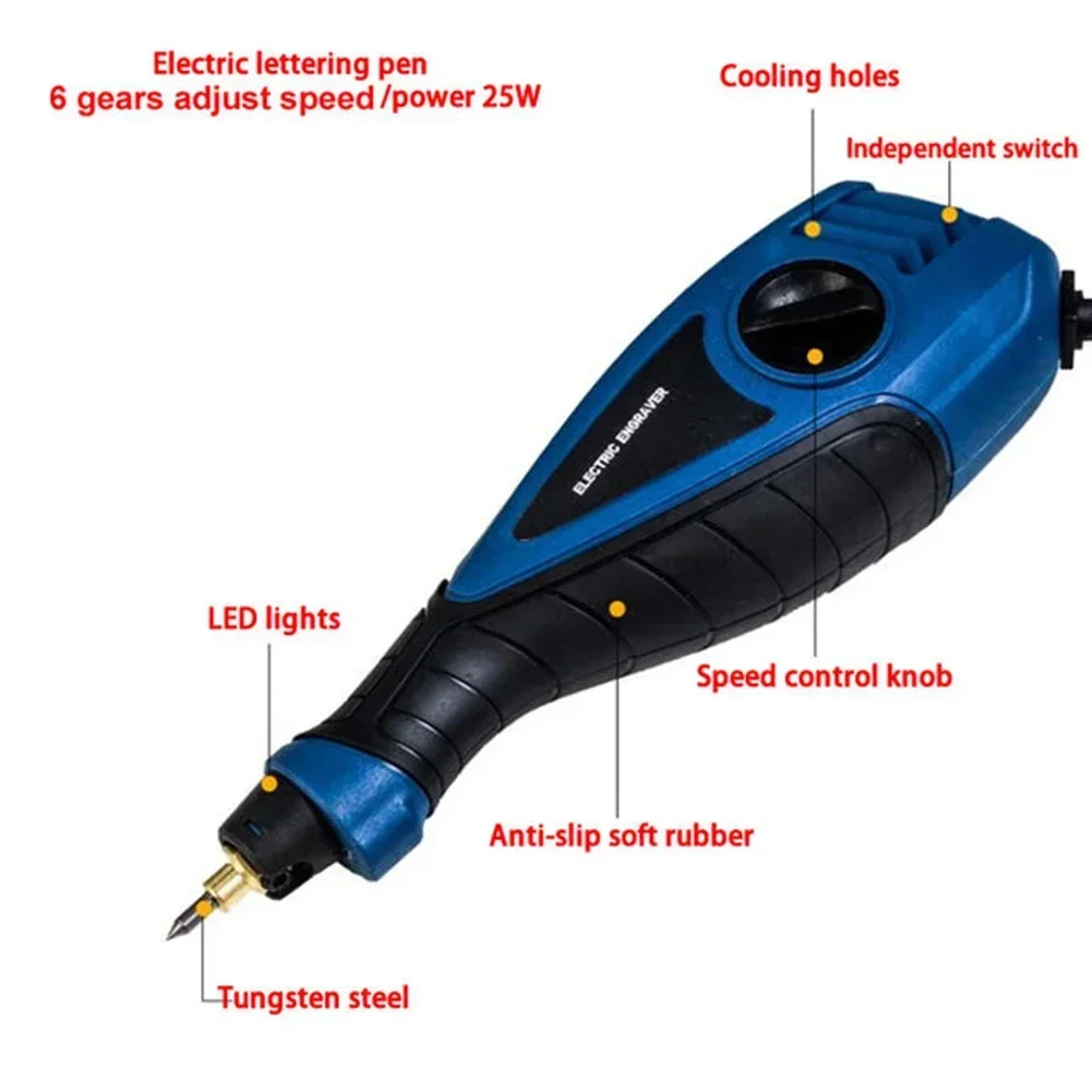 Мини-электрический гравер ЕС 220 В ручка для резьбы по ювелирным изделиям металл