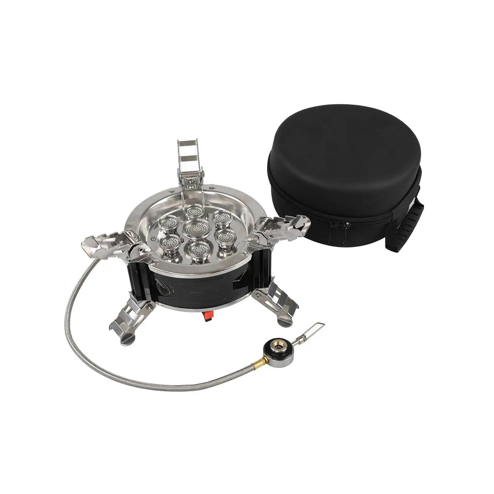 

Camping Stove Wind Resistance Outdoor Stove Burner Stable Support with Carrying Case for Fishing Hiking Traveling BBQ