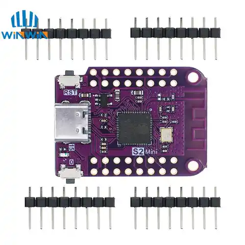 ESP32 S2 Mini V1.0.0 - LOLIN WIFI IOT Board на основе ESP32-S2FN4R2 4MB FLASH 2MB PSRAM MicroPython Arduino совместимый
