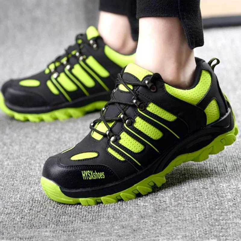 

Male Safety Shoes Breathable Mesh Work Shoes Outdoor Security Work Boots Construction EVA