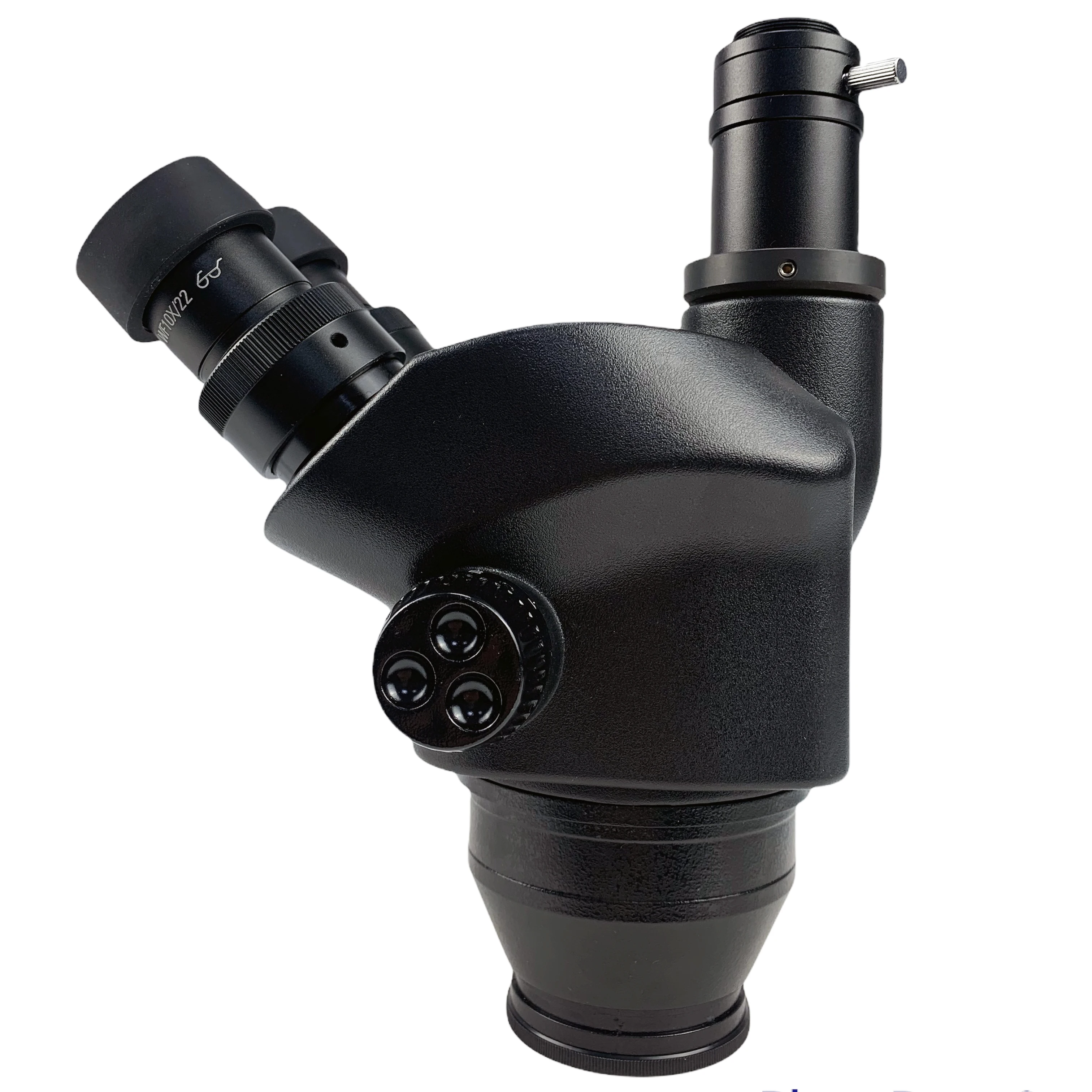Тринокулярная черная стереоголовка микроскопа Albenth Zoom 0.7x-5.0x
