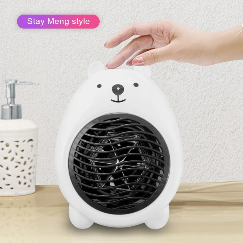 

Mini Cartoon Shape Electric Heater 220V 400W 2s Fast Heating Portable Heating Equipment Electric Heating Fan Desktop Heating Fan