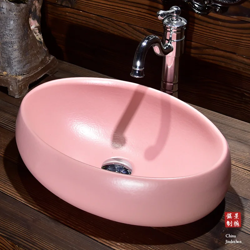 

Europe Vintage Style flower shaped ceramics vanity basin Art Countertop sinks vanity wash basin