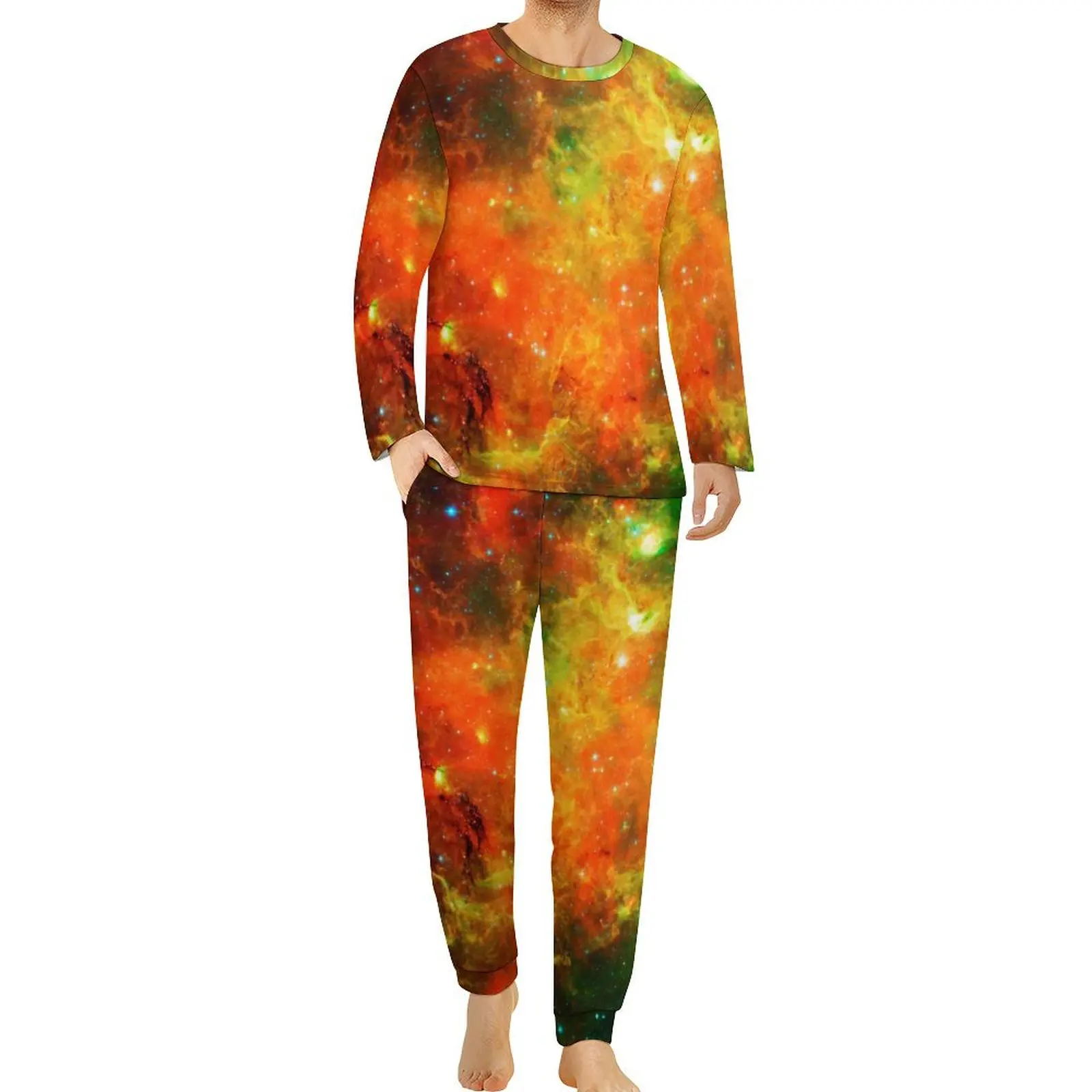 Красочные пижамы Starry Nebula весенние комплекты из двух предметов с галейским