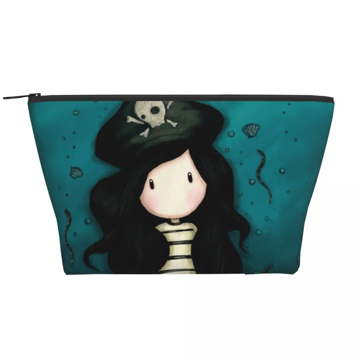 

Custom Gorjuss Piracy Skull Skeleton Toiletry Bag Santoro Cartoon Cosmetic Makeup Organizer Ladies Beauty Storage Dopp Kit Case
