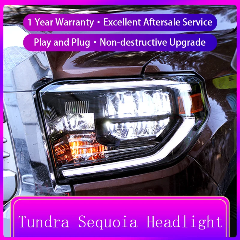 Стайлинг автомобильных фар для Toyota Tundra Sequoia 2014-2018 передняя деталь лампа DRL
