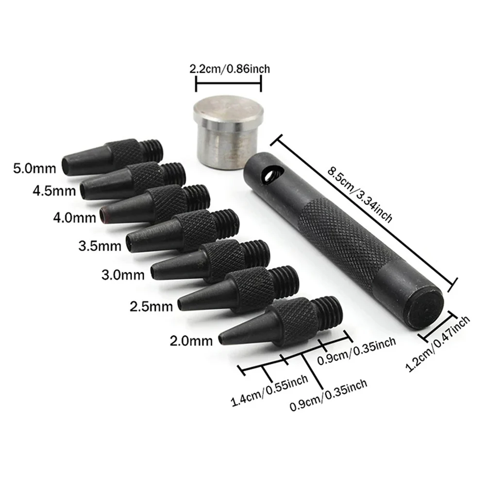 

Brand New Hollow Puncher Hole Punch 2-2.5-3-3.5-4-4.5-5mm Belts Eyelets