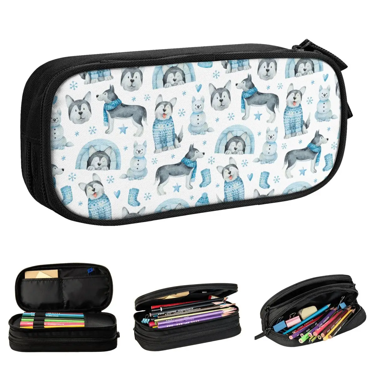 Case Classic Cute Dog Pen Bag Big Capacity School Supplies Pencilcases