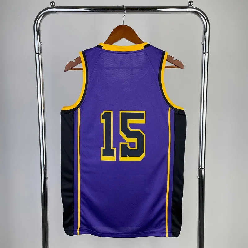 

Custom Retro Basketball Jersey No. 15 Hot Press Material Top With Name And Number Logo Patch Complete FD91760744