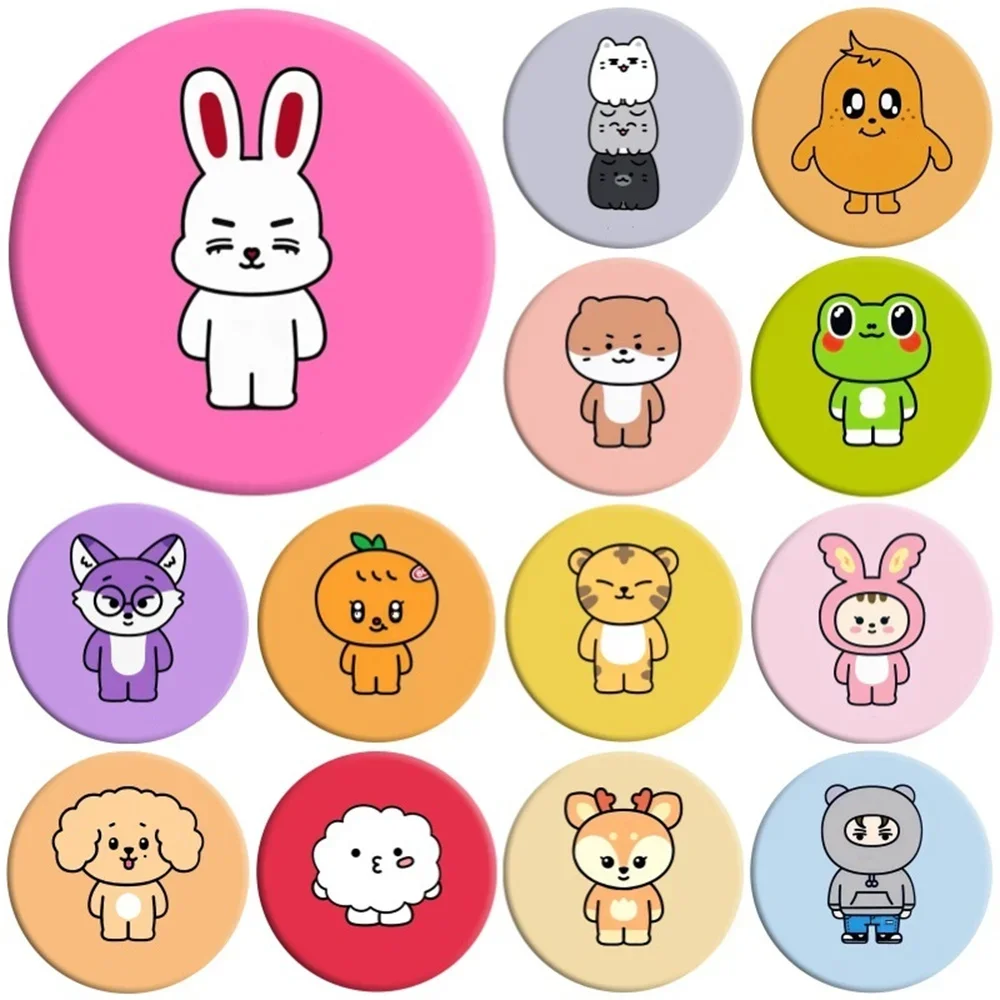 Kpop Idols Min Presse JeongHAN SEUNGKWAN WONWOO DK JUN THE8 DINO MINGY Мультфильм Милый жесть Значок Зеркальный