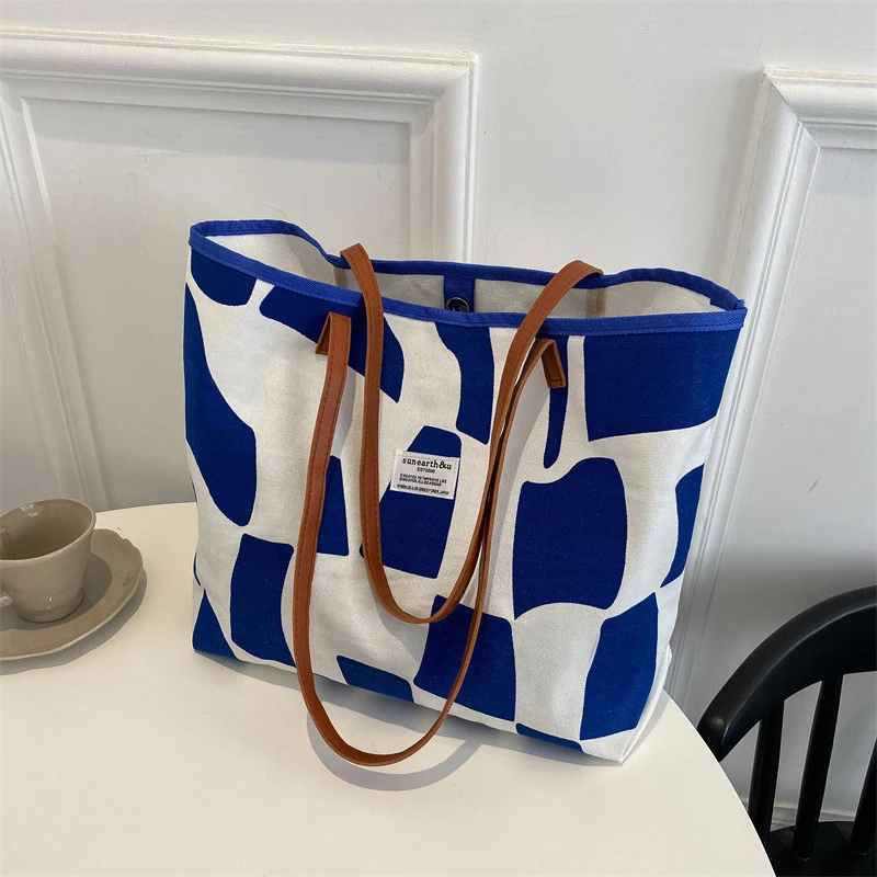 

Women Canvas Bags Trend Fashion Shoulder Bag Ladies Luxury Handbag Branded Large Capacity Totes Designer Handbags Shopper Purses
