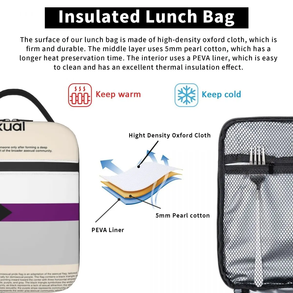 Демисексуальный Флаг Гордости (плакат гордости флага) один Ланчбокс