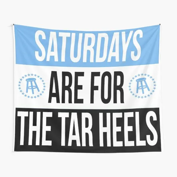 

Saturdays Are For The Tar Heels Tapestry Decor Room Towel Decoration Yoga Mat Art Wall Bedroom Living Hanging Blanket Bedspread