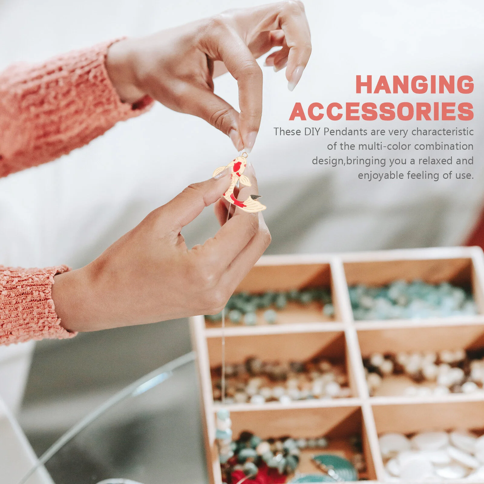 8 Pcs Fish-shaped Accessories Cute Gift Earrings Pendants Hanging Metal Ornaments DIY Handmade Necklaces