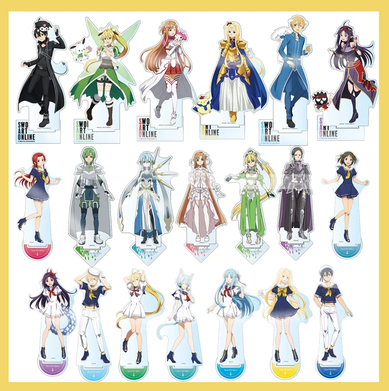 

Аниме меч искусство онлайн САО киригая Kazuto Yui Sachi Yuuki Asuna акриловая фигурка стенд модель тарелка стол Декор Игрушка Косплей Подарки