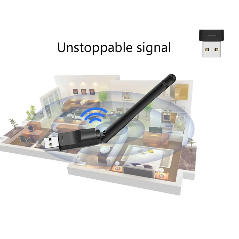 Беспроводной USB Wi-Fi адаптер Антенна MT7601 150 Мбит/с 802.11n/g/b сетевая LAN Карта приемник