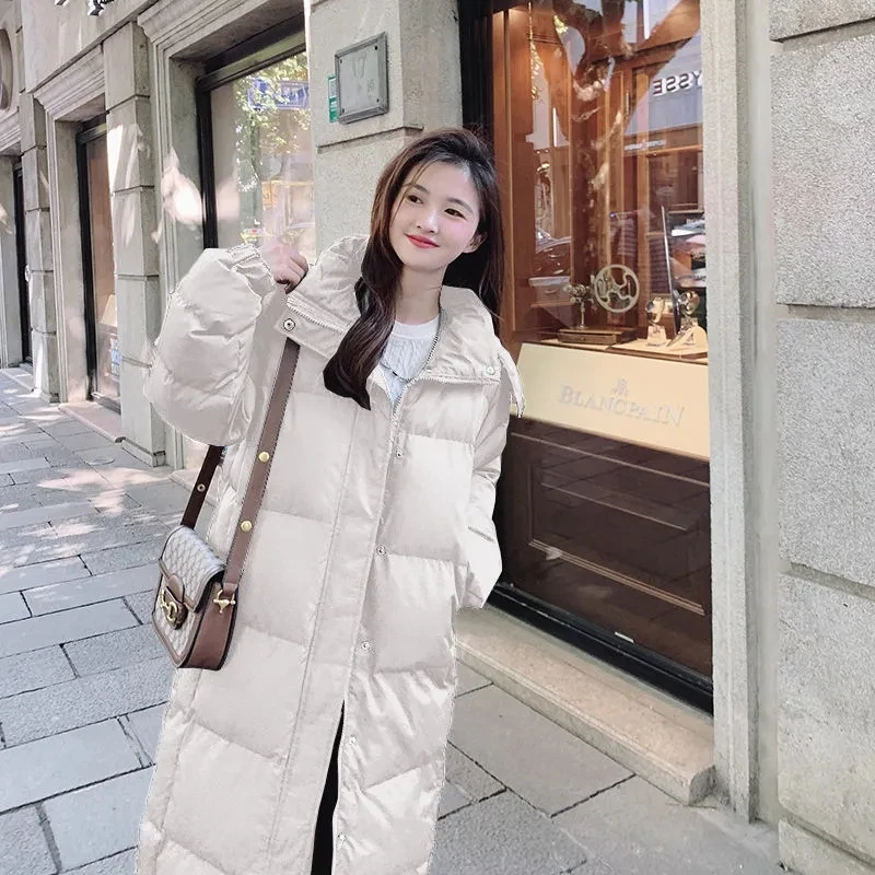 

Winter Parkas Women'S Cotton-Padded Jacket 2023 Women/ Men Korean Cotton-Padded Clothes Mid-Length Loose Warm Down Cotton Coat