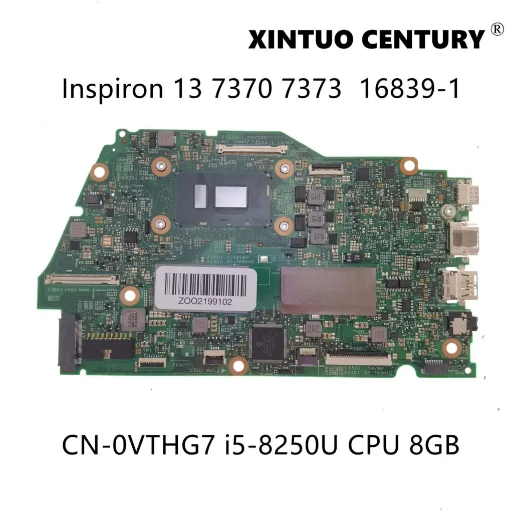 

CN-0VTHG7 0VTHG7 VTHG7 для материнской платы Dell Inspiron 7370 7373 16839-1 Y5HR3 W/8GB-RAM i5-8250U CPU 100% протестирован