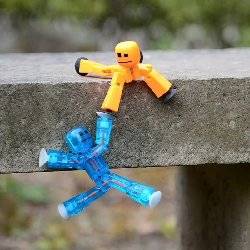 Присоска Stickbot игрушки для детей DIY липкий робот экшн-фигурка игрушка с присоской