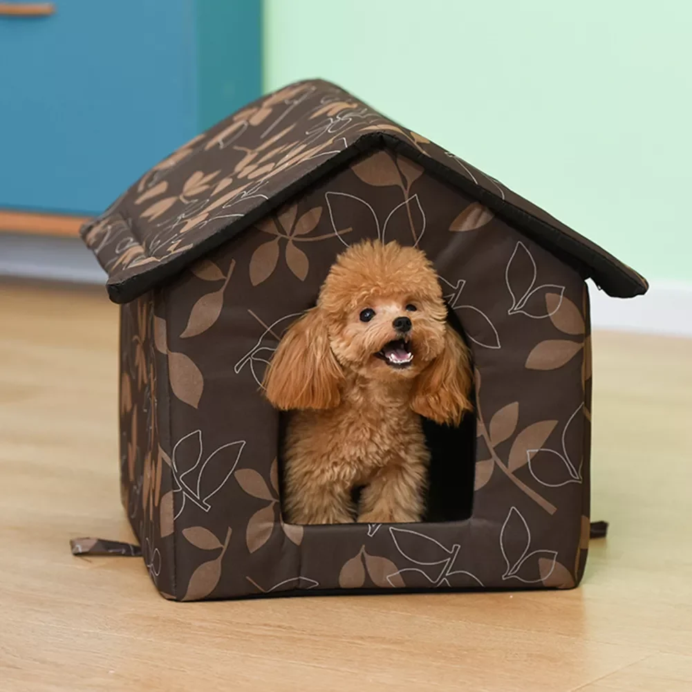 

Dog Cat Kennel Bed Waterproof Camouflage Pet Basket Cozy Kitten Sleeping Warm Comfort Cushion Cat Nest Outdoor Tent House
