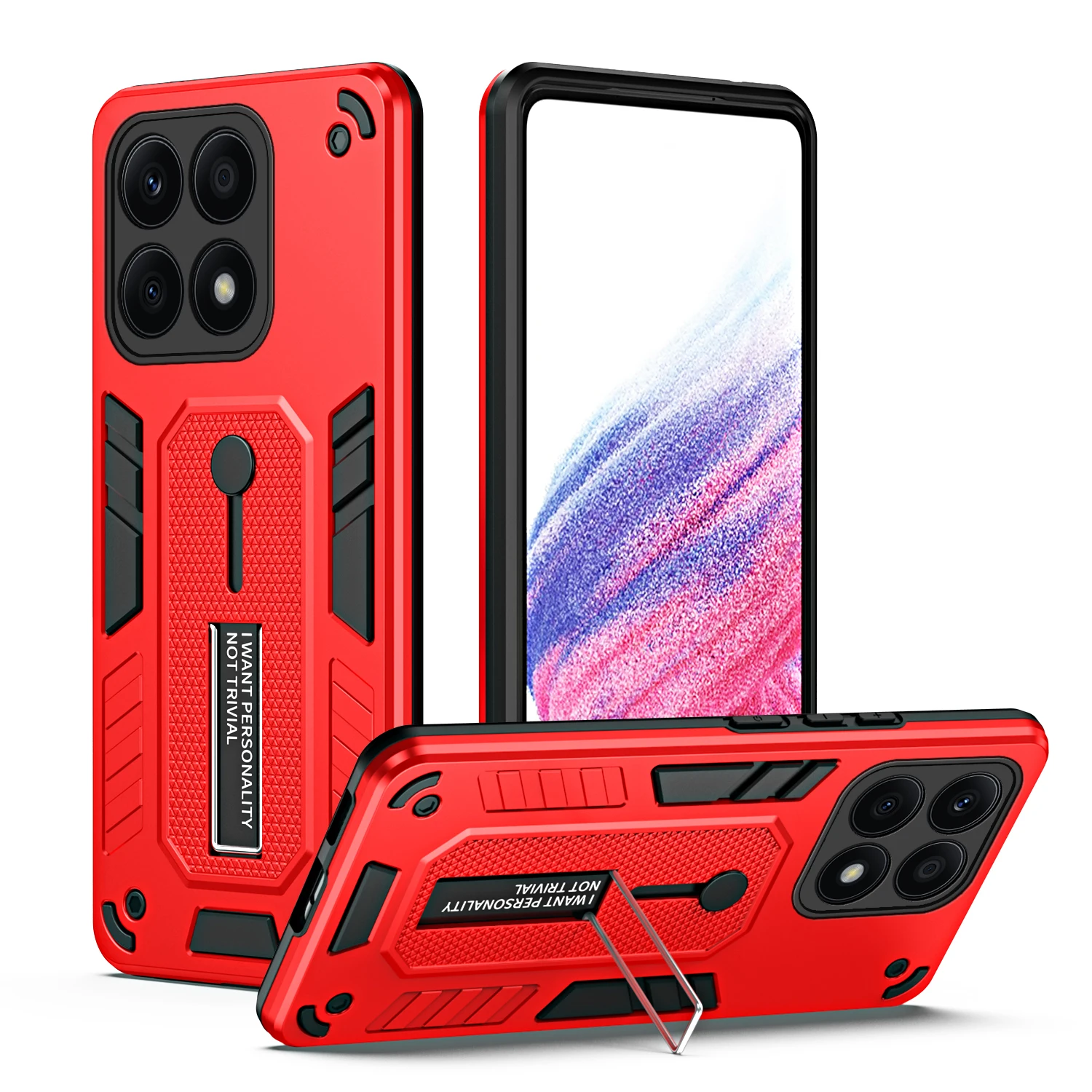 

Armor Case HONOR X6 X6S X8 X7A X8A X9A X40 MAGIC 5 LITE Shockproof Phone Military Shockproof Bracket Cover for Honor X8A
