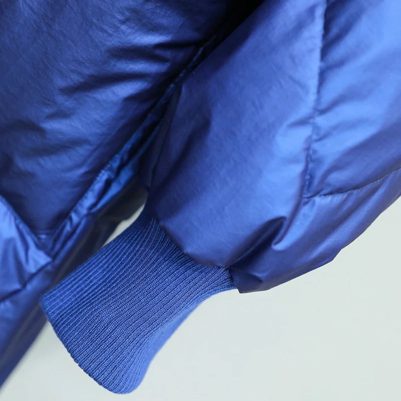 2022 New Ladies Casual Fashion Down Jacket Black Blue Duck Down Down Loose Waist Coat Winter Warm Jacket