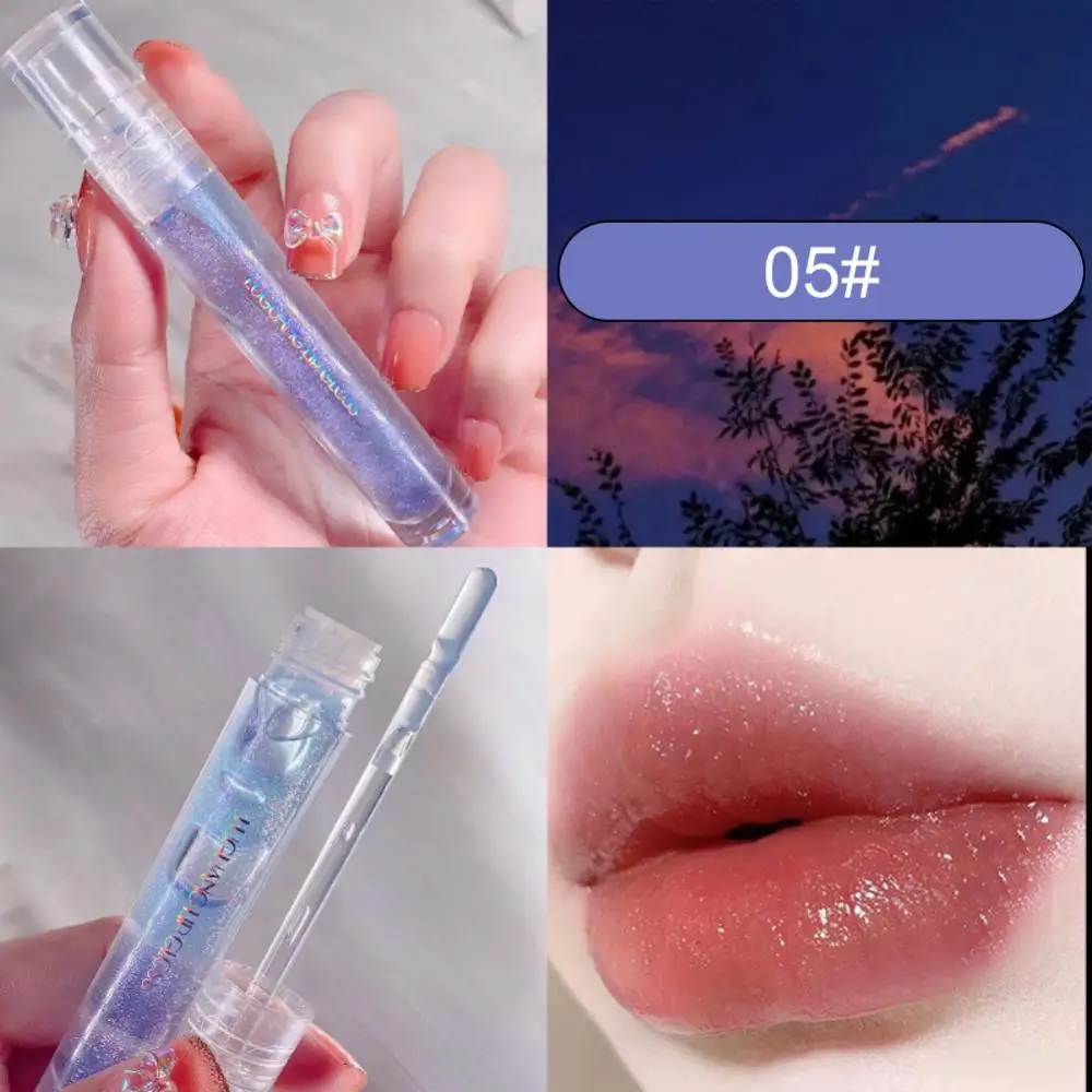 

6 Colors Lip Gloss Mirror Water Lip Glaze Transparent Glass Lip Oil Lasting Liquid Lipstick Hydrating Plump Makeup Lips Cosmetic