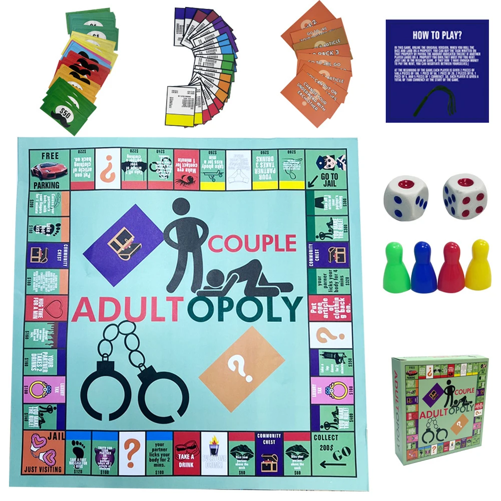 Настольная игра Adultopoly, игра для свидания, ночной пары ...