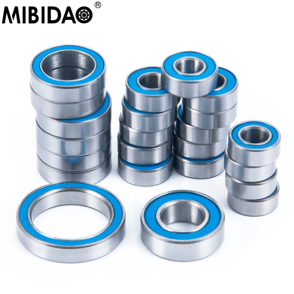 

MIBIDAO 23Pcs/lot Complete Wheel Hub Bearing Chrome Steel For 1/10 Axial Wraith Spawn RTR Poison Spider Kit RC Crawler Car