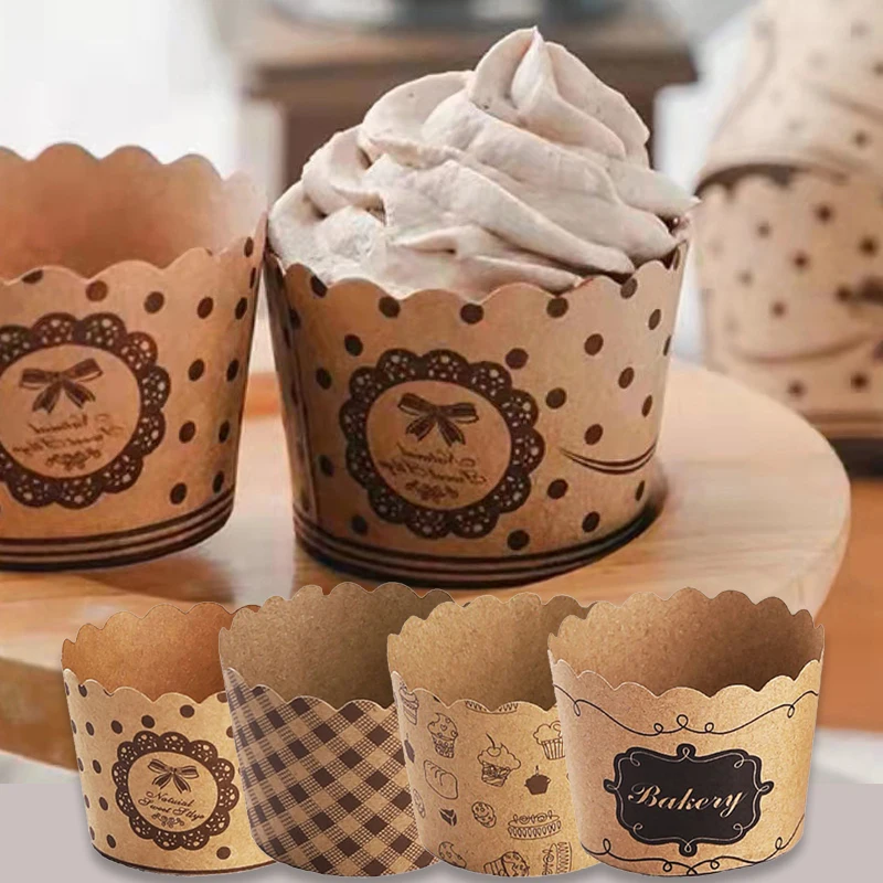 

50Pcs Cupcake Paper Cups Oil-proof Wrapper Baking Cup Set Bakery Party Supplies Wedding Cake Mold Muffin Cupcake Liners