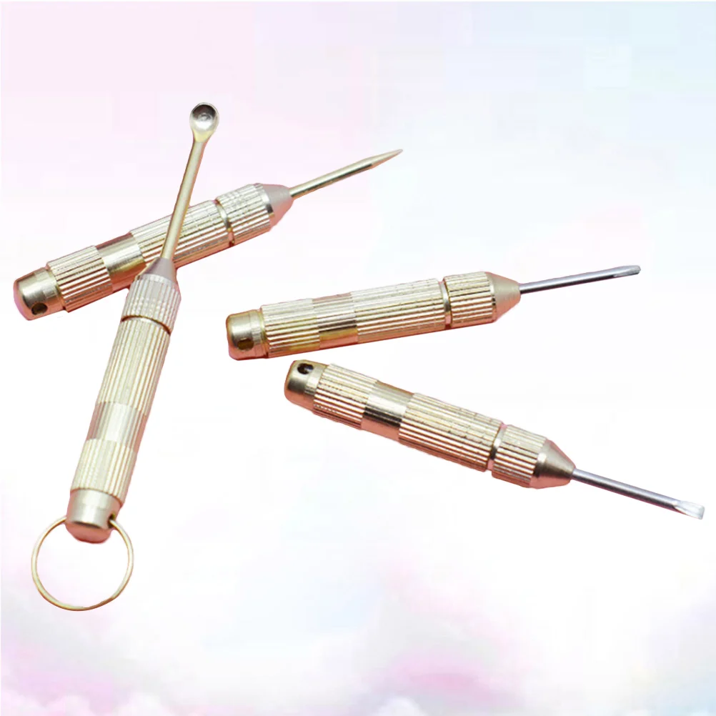 

10pcs 4 in 1 Multificational Ear Cleaner Set Portable Ear Pick Toothpick Keychain Hand Tool