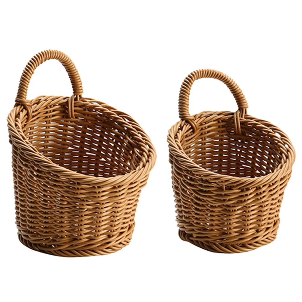 

Garlic Basket Large Woven Baskets Storage Small Wall Hanging Flower Sundries Hamper