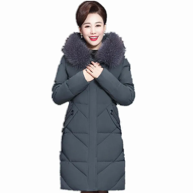 Winter Coat for Women Middle Aged and Elderly Women's Clothes Slim Fit Middle and Long Women's Jacket Casual Women's Coats