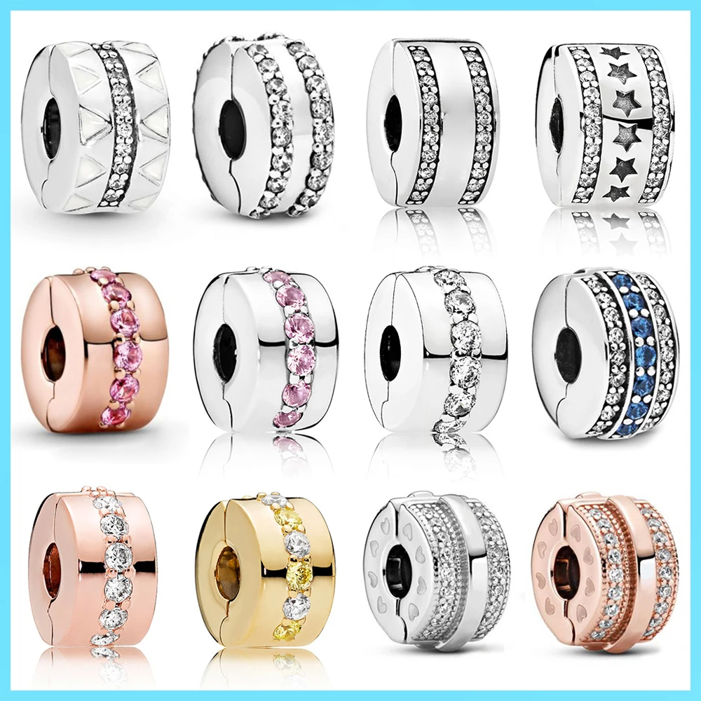 

S925 Panjiayin Mengdora, противоскользящая позиционная Пряжка, бусина, свободная бусина, элегантная блестящая фиксированная пряжка