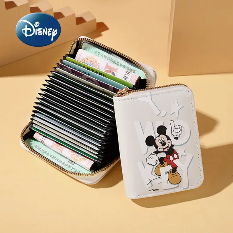 

Новинка от Disney, Модный высококачественный Дамский кошелек с Микки, высококачественный Кошелек из искусственной кожи на молнии с нескольким...