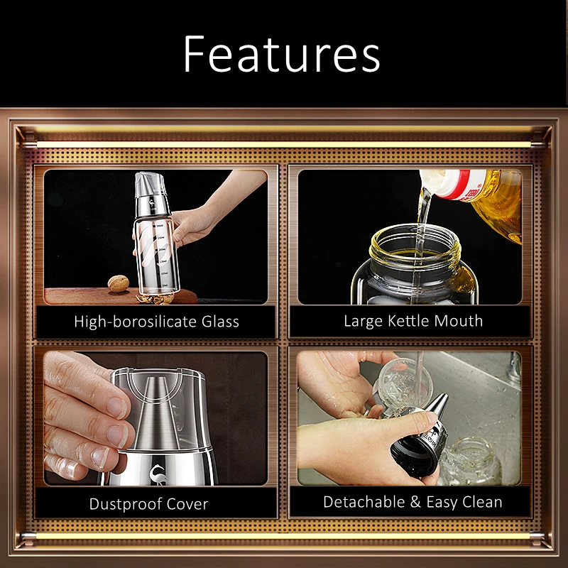 Сертификат LFGB герметичный чайник для приправ из боросиликатного стекла