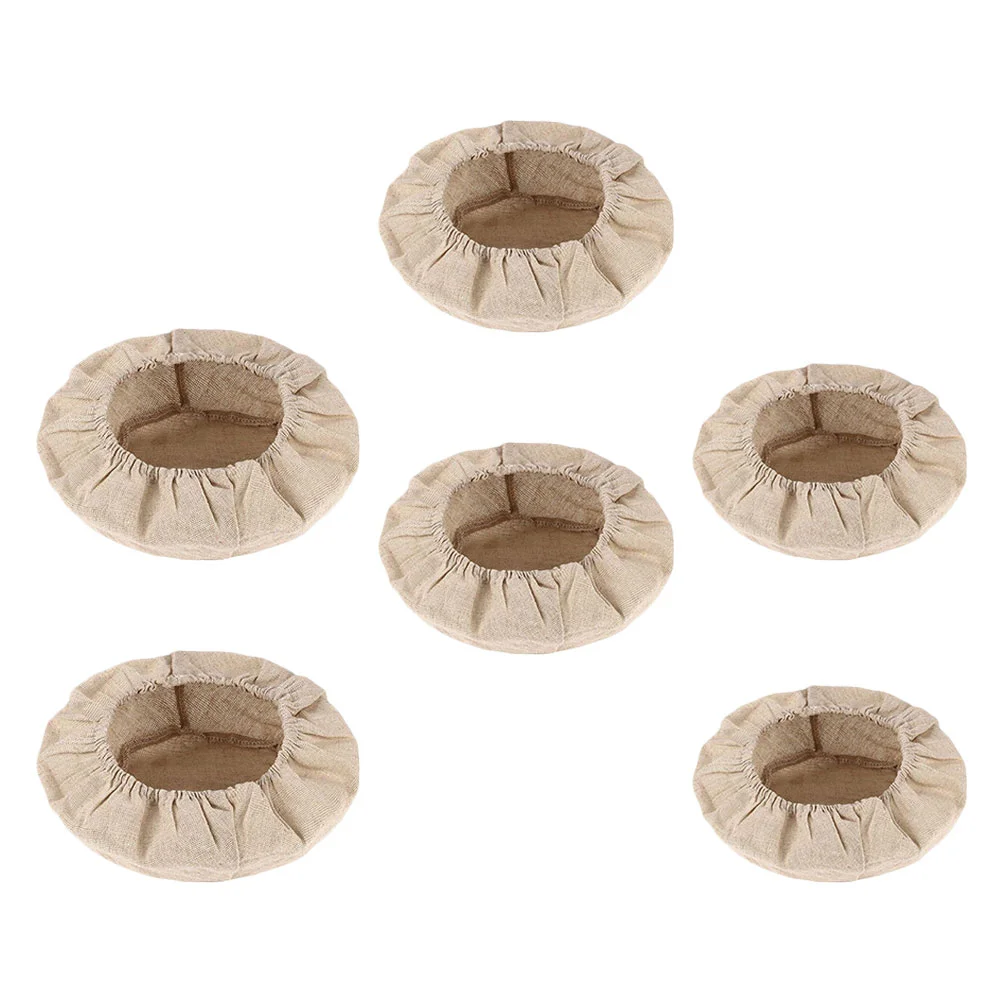 

6Pcs Washing Banneton Liner Fermentation Basket Cloth Brotform Proofing Cloth Liner Rattan Bowl Cover Banneton Sourdough Liner