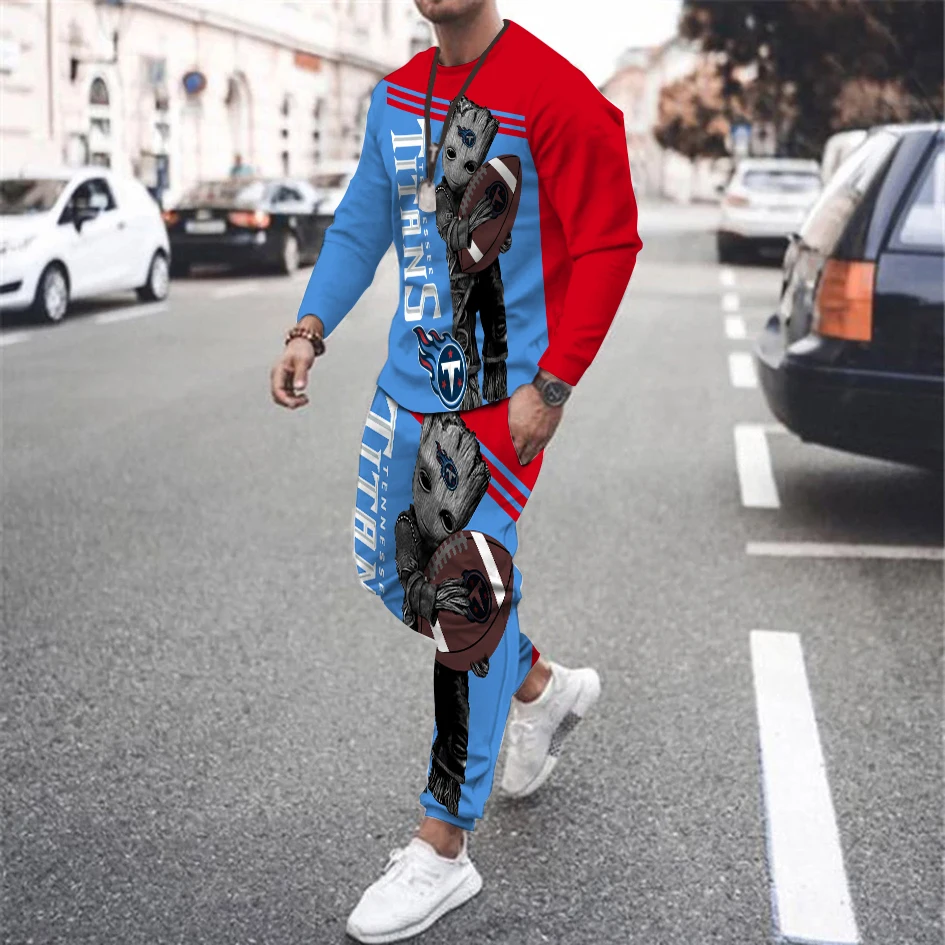 

Rugby Men's Long-sleeved T-shirt 3d Printing Casual Men's Round Neck Sportswear Fashion Street Casual Top T-shirt Suit Oversized