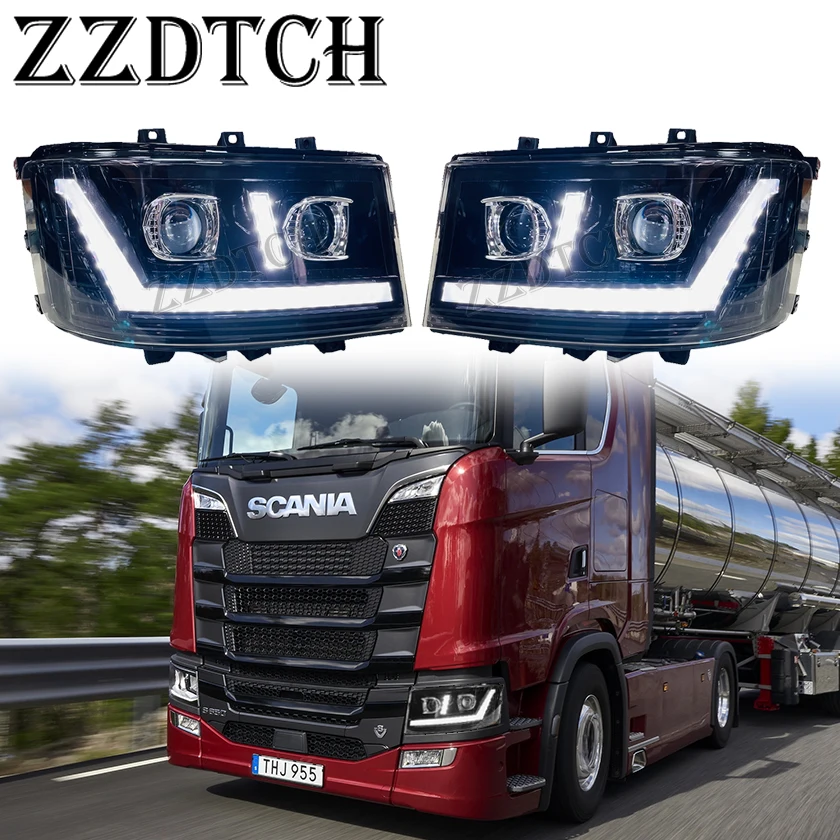 

Одна пара передних фар для scania truck R650 G500 S730 S500 P500, передние фары, одобрено E