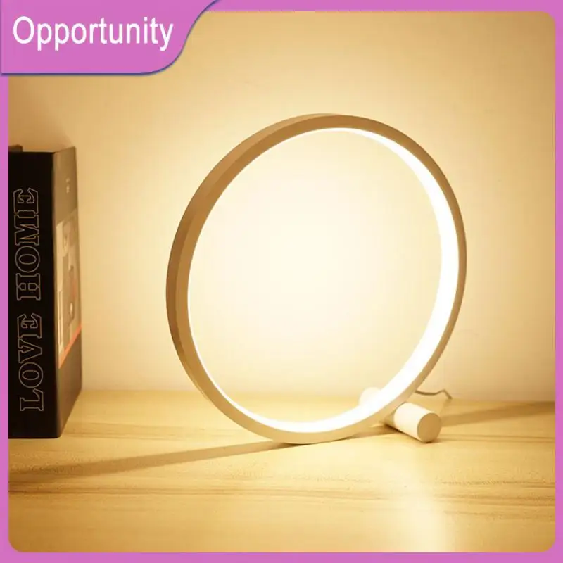 

Usb Power Supply Stepless Dimming Reading Light Comfortable Light Transparent Cover Bedside Table Lighting Lights White 5w Light