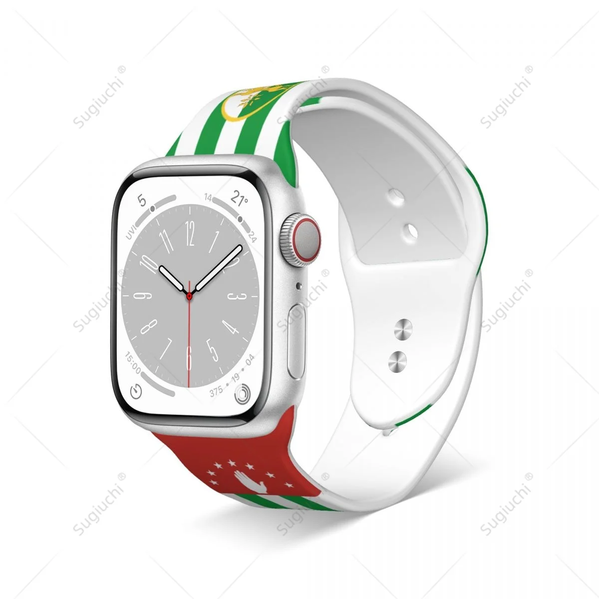 Спортивный ремешок унисекс с 3D-флагом Республики Abkhazia для Apple Watch Band Ultra 2