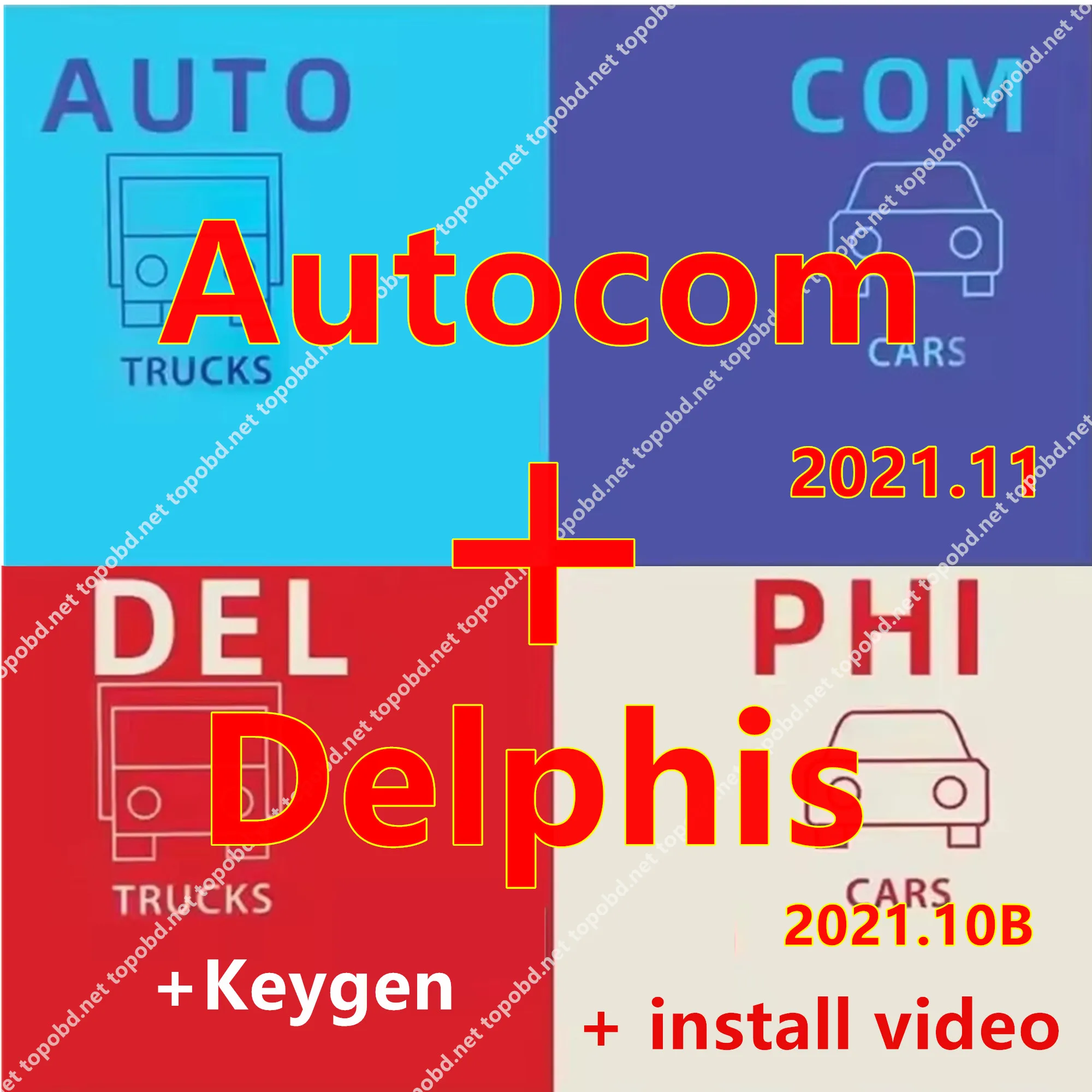 2021.11 Auto+com диагностическое программное обеспечение Delphi 2021.10b+phis Free Keygen OBD-сканер