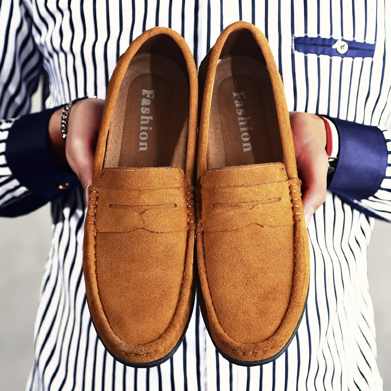 

Men's Shoes 2023 New Soft Bottom Leather Shoes Men's Korean-Style Genuine Leather Tendon Bottom Casual Shoes Men All-Matching Go