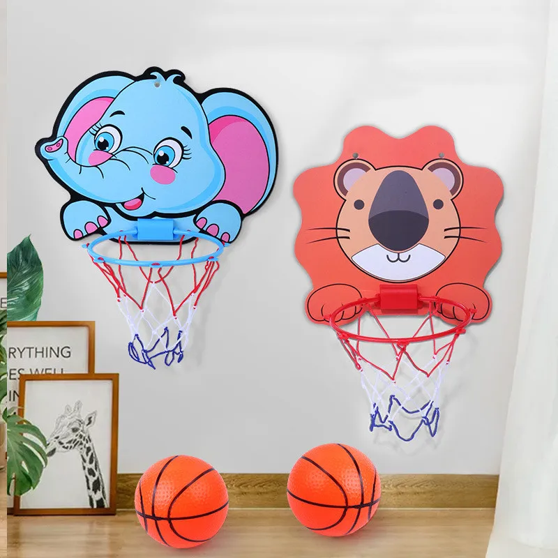 

Kids Basketball Hoop Kit Cartoon Creative Animals Basketball Stand Outdoor Indoor Game Sport Play Toys For Children Kids