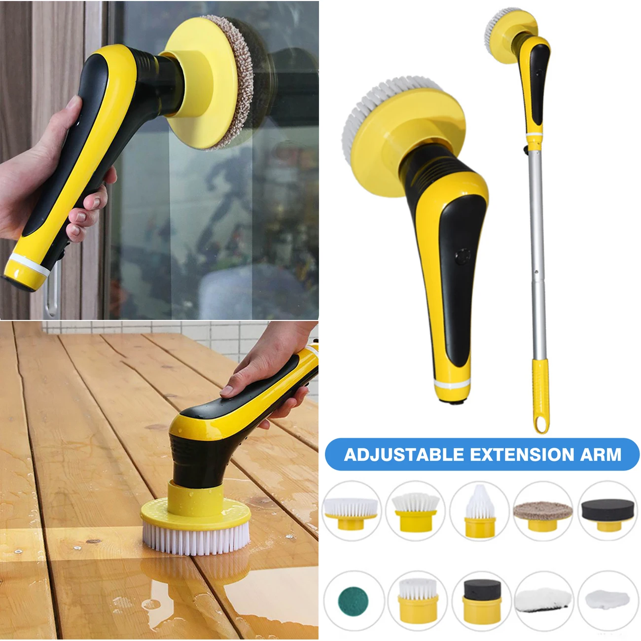 

Multifunctional Electric Cleaning Brush Bathroom Wireless Floor Tile Gap Toilet Cleaning Brush Spin Scrubber Cleaning Tools