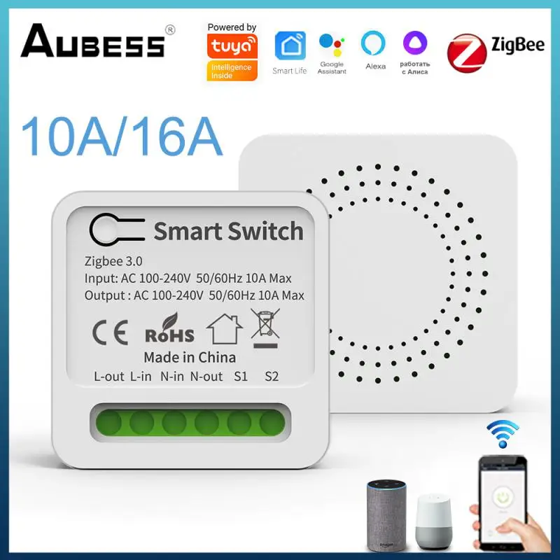 

Мини-переключатель ZigBee с таймером, 10 А/16 А