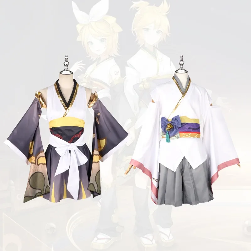 Аниме игра Cos кагамин Рин/Len предпробуждение верхняя одежда брюки пояс