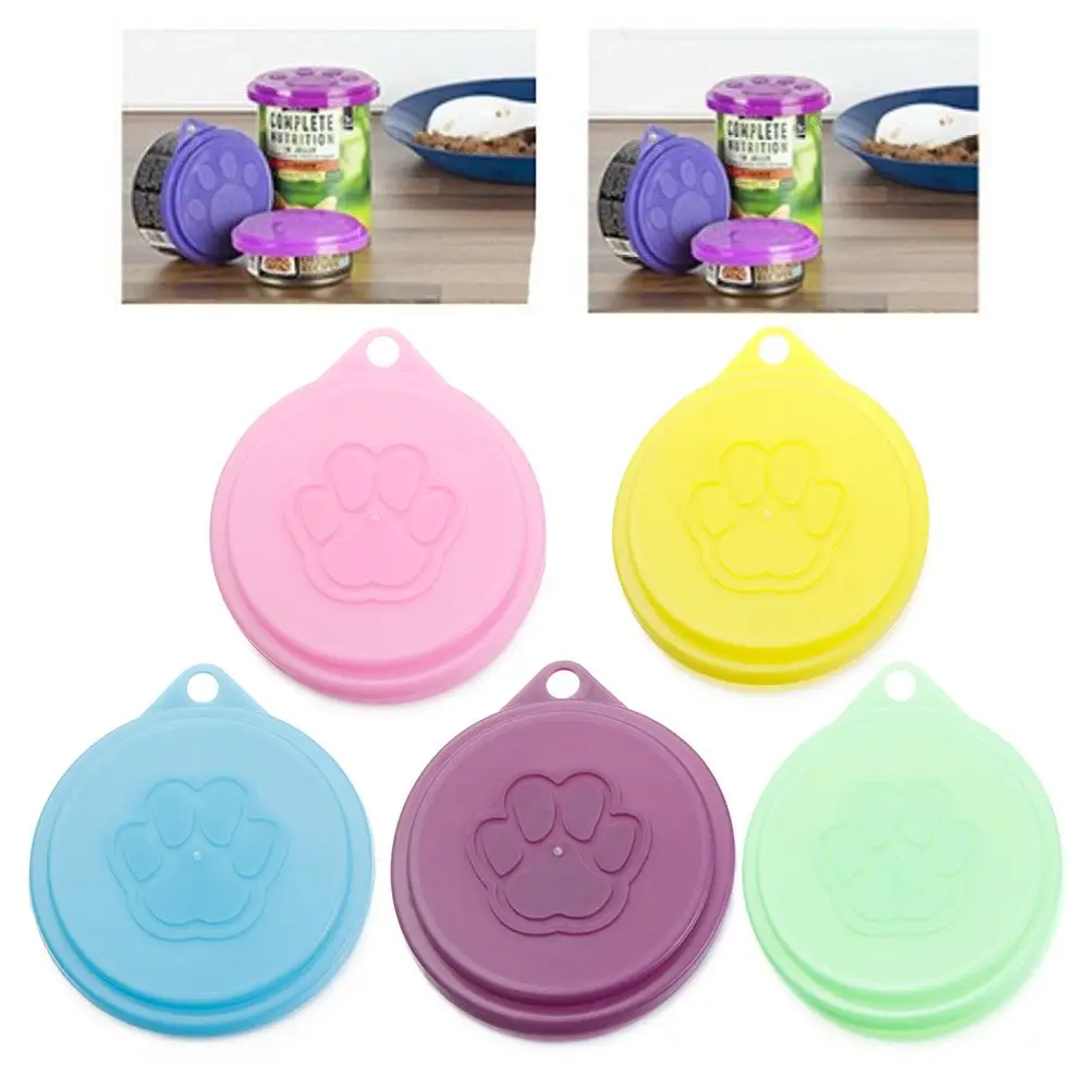 

Hot Box Cover Keep Fresh Cat paw Cans Cap Plastic Lids Pet supplies Food Tin Cover