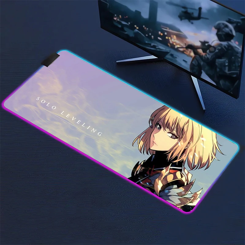 

Xl rgb Mouse Pad Gaming Solo Leveling Mousepad Gamer Desk Setup Accessories Pc Cabinet Mat Keyboard Mats Office Mechanical Anime